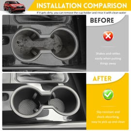 JTYZSM Cup Holder for 2020-2024 Toyota Highlander Center Console Cup Holder Insert Silicone Cupholder Coaster Liner Only for 2021 2022 2023 2024 Highlander Interior Accessories