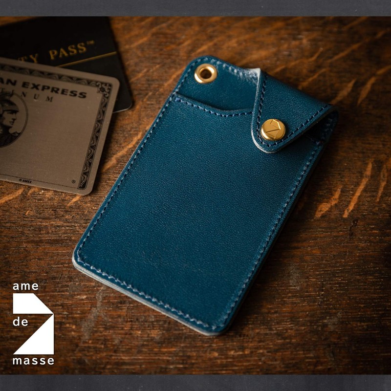 AME DE MASSE Card Case, ID Holder, Tochigi Leather, Genuine