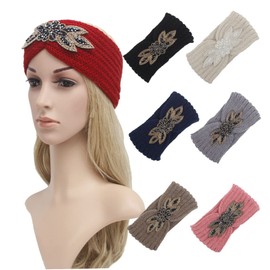 Outanaya Knitted Headband Woolen Yarn Hair Hoops Women's Fashion Headwrap Hair Bands for Minimalist Headdress Warm Band
