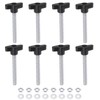 HARFINGTON 8pcs Tee Wing Knobs M8 x 70mm Metric Thread