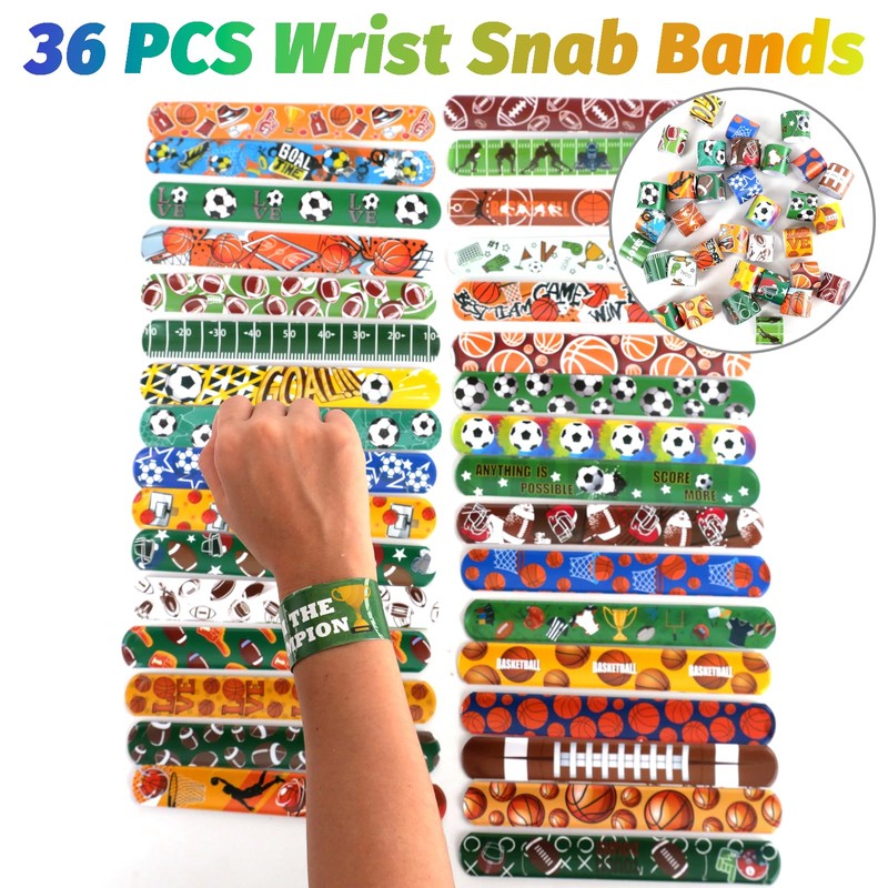 34 PCs Slap Bracelets Slap Wrist Bands with 34 Designs
