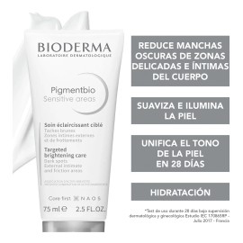 Bioderma Pigmentbio Sensitive Areas Crema Iluminadora Zonas Delicadas, 75 ml