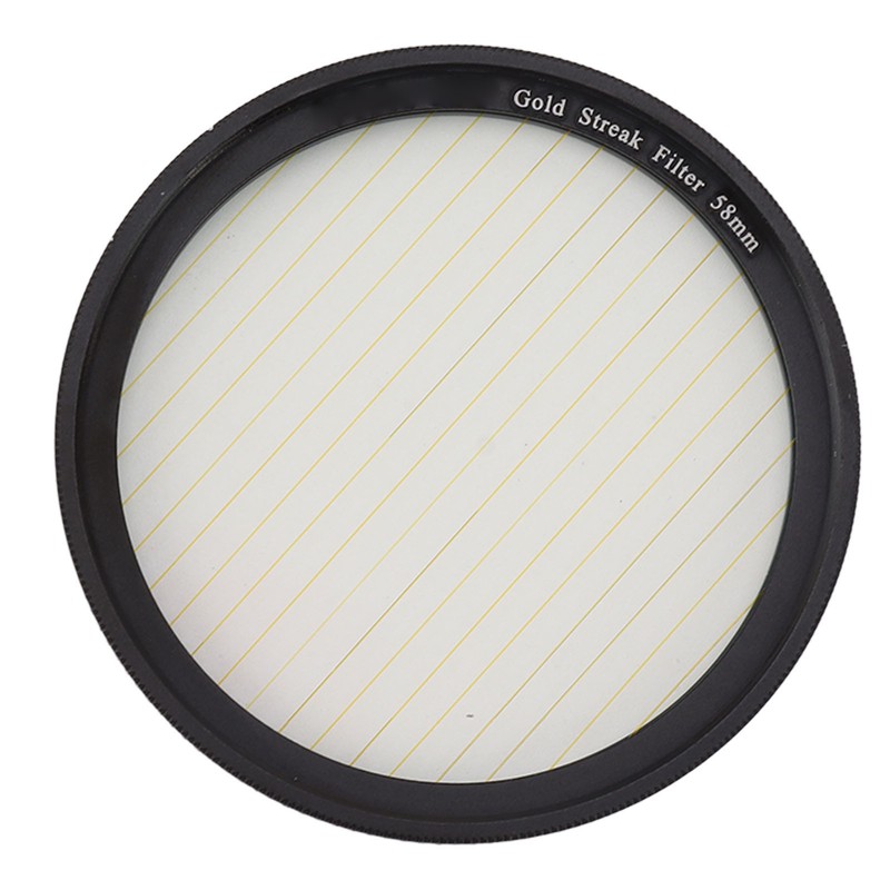 Gold Streak Filter Light Flare Effect Filter Optical Glass Camera
