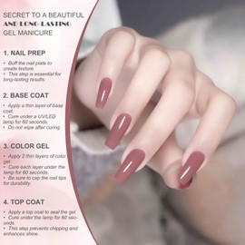 Vishine Mauve Pink Gel Nail Polish, 1 Pcs 16ml Soak-Off UV LED Gel Polish for DIY Nail Art & Home Manicure, Shade L343 Soft Mauve Pink