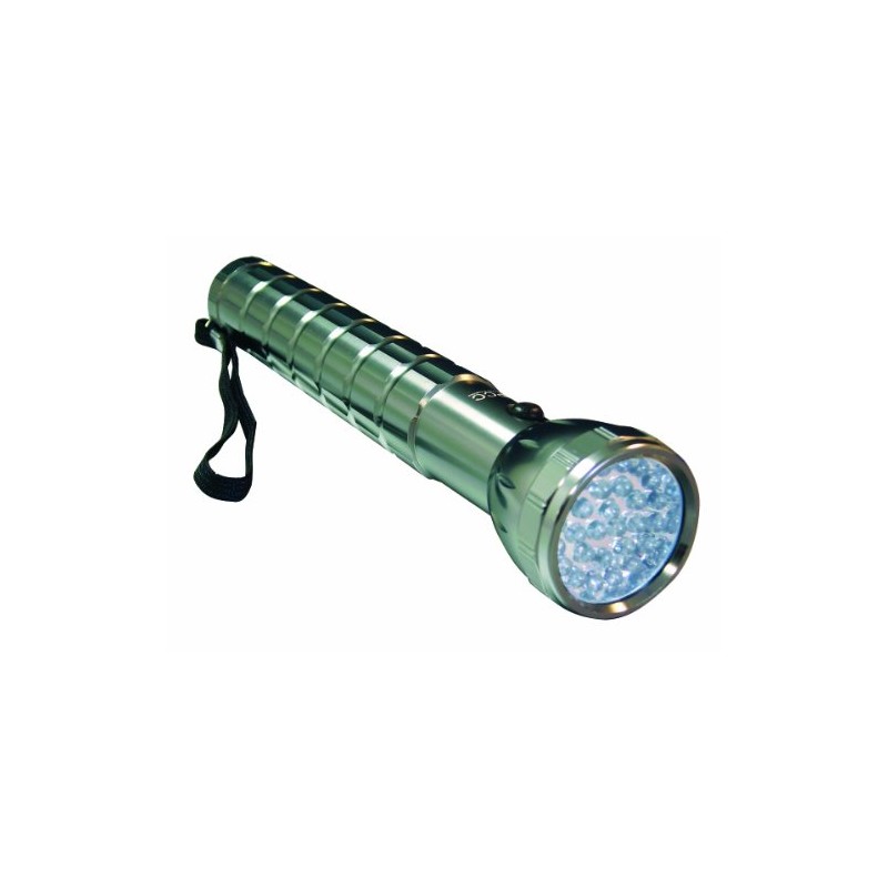 Heavy Duty Anodized Aluminum 28-LED Flashlight, Silver