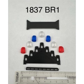 LED Ready Lightbar 1/18 LED Ready Blue Red Federal Signal Vector Vision Lightbar Police Car LVMPD