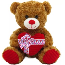 Linzy Toys, 441069 Lots of Love Teddy Bear with Heart  13"