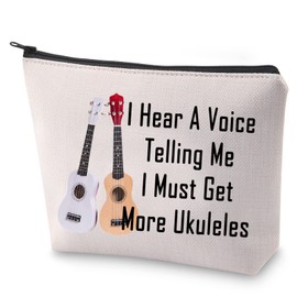 BLUPARK Ukulele Gift Ukulele Acquisition Syndrome I Hear A Voice Telling Me Cosmetic Bag Ukulele Lover Gift for Ukulele Player, Get More Ukuleles, Travel