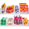 Set Of 8 Refrigerator Pantry Organizer Bins - Clear Food