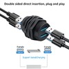 PENGLIN 2PCS Waterproof Dual USB 3.0 Female to Female Coupler