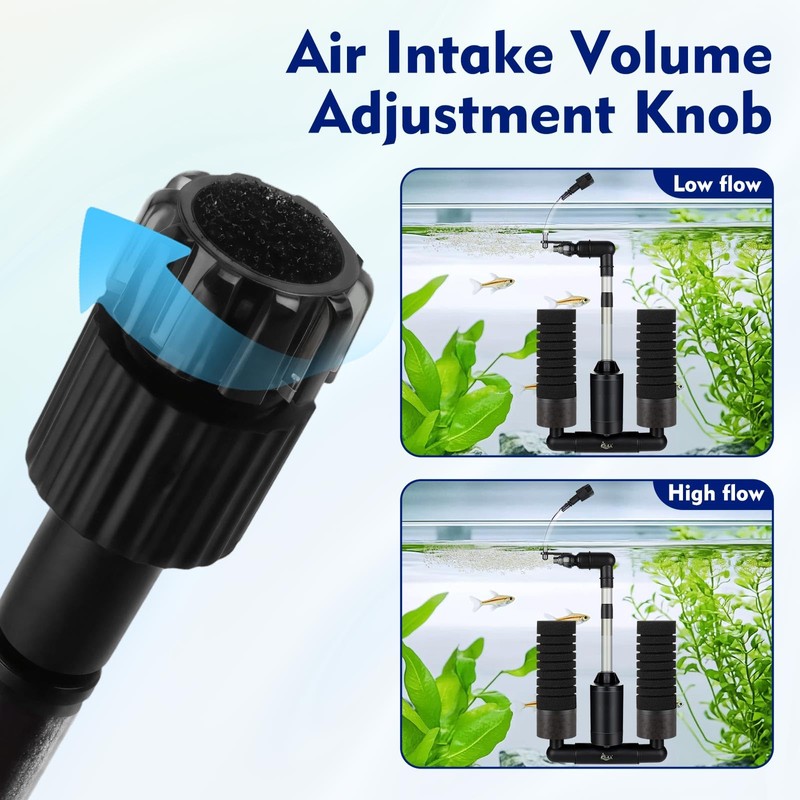 AQQA Electric Sponge Filter for Fish Tank – Quiet Internal