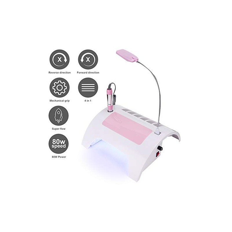 5 in 1 Nail Dust Collector with Drill, Multifunctional Electric