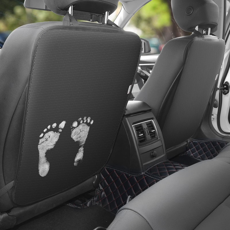 Meolsaek Kick Mats Back Seat Protector, 2Pack Waterproof Oxford Seat