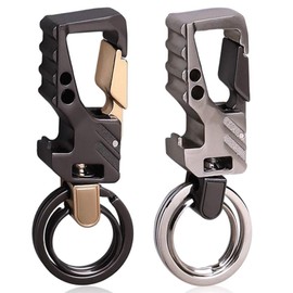 2 Pcs Keychain, Car Key Chain Metal Keyring Bottle Opener Keychain for Men