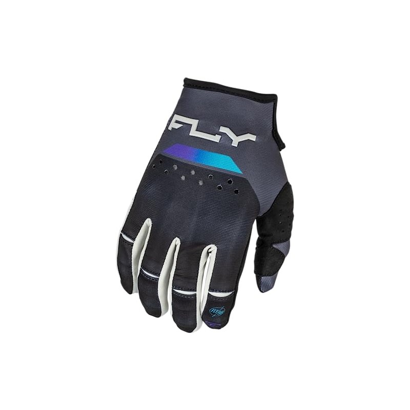 Fly Racing Kinetic Reload Men's Gloves (Charcoal/Black/Blue-Iridium, X-Small)