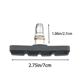 WELWIK 4PCS Bicycle V-Brake Pads w/Hex Nuts Spacers MTB Brake Block Set 70mm Road Reaper Rubber Brake Leather Silent Brake Block Black