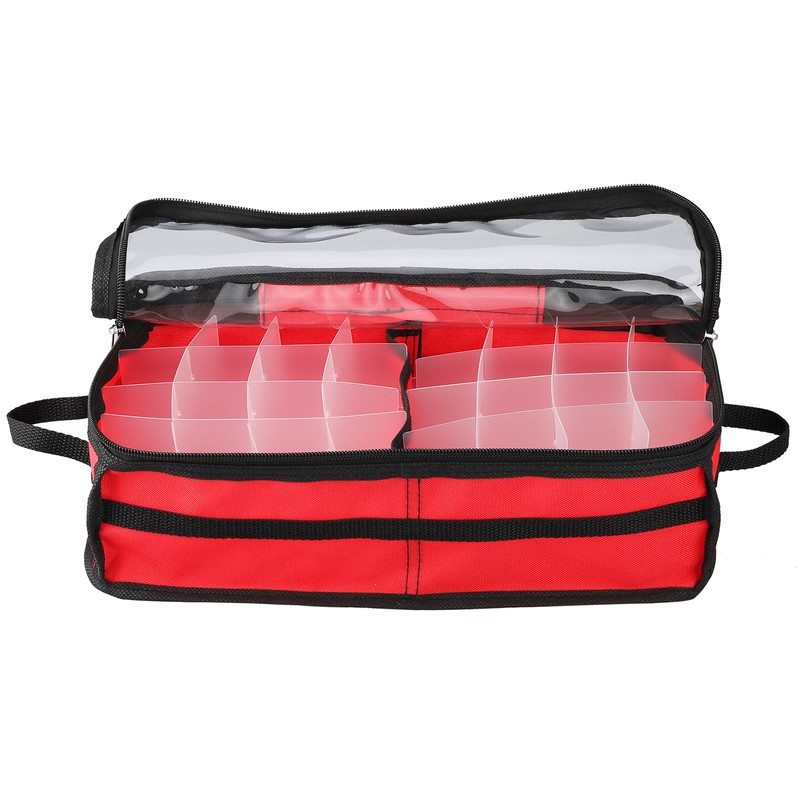 Christmas Ornament Storage Box Under Bed 64 Cell partition 600D