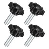 sourcing map 4Pcs M10 x 30mm Star Knobs, Plastic Hex