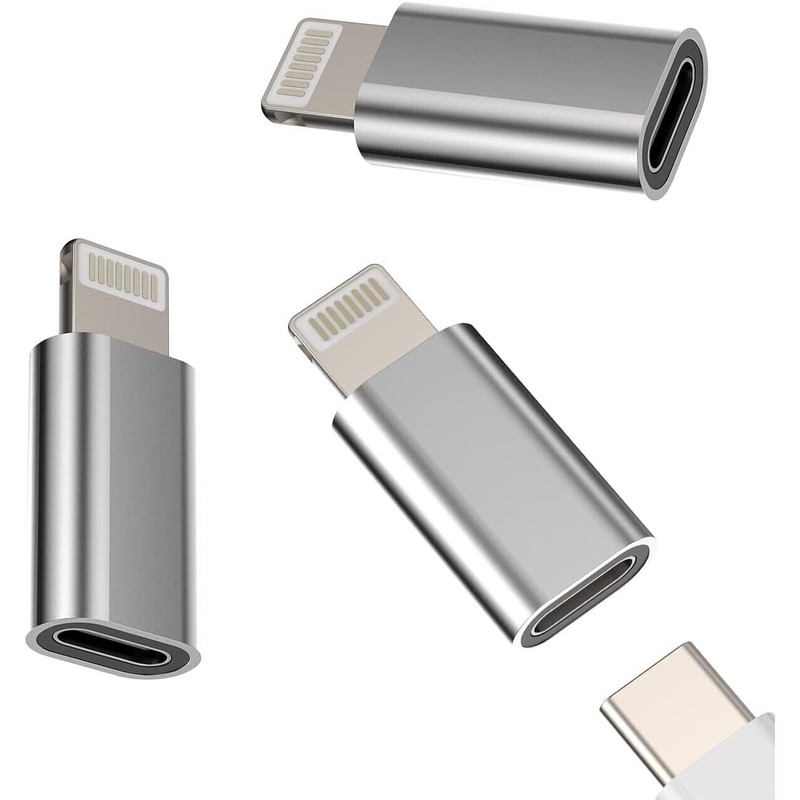 HOYULLI USB C Female to Lightning Male Adapter 3 Pack,