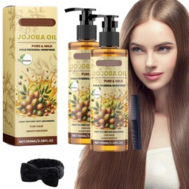 Generic Jojoba Oil for Hair Growth, Organic Jojoba Oil Cold Pressed Unrefined (2pcs)
