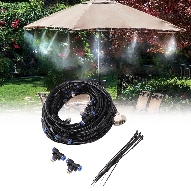 Patio Misting Cooling System Backyard Greenhouse Water Mist 8m 26ft