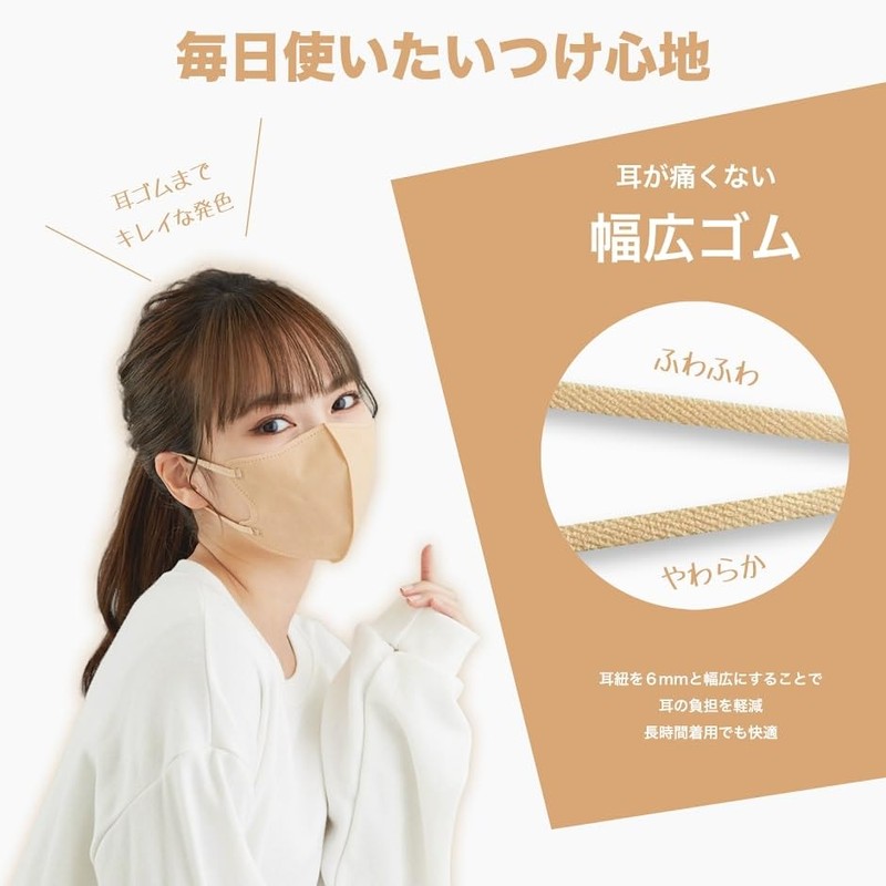 青山通商 グディナ 快適マスク立体 パープル30枚入