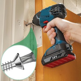 HXJDAM Pack of 180 self-drilling screws, M4.2 x 32 mm, self-tapping screws, stainless steel, countersunk head, Phillips screws, metal screws with drill