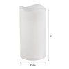 Mikasa White LED Wax Pillar Candle with Flickering Flame, 4