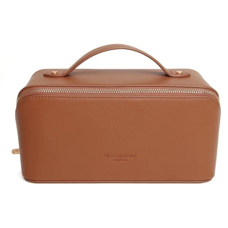 Alice Wheeler Vegan Nappa Train Case Beauty Concertina Fold Out