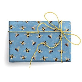 Bumble Bees Italian Wrapping Paper, Folded