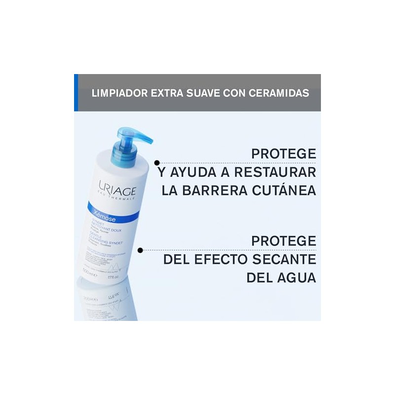 Uriage Xemose Gel Limpiador Pieles Secas 500ml Rostro Cuerpo Tendencia