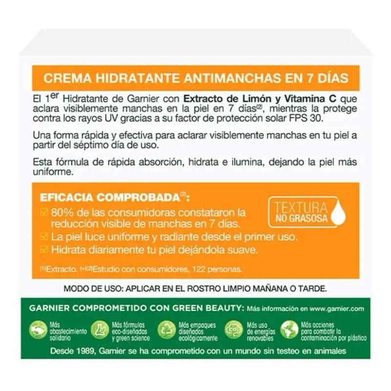 Crema Garnier Express Aclara Antimanchas Con Vitamina C 50ml
