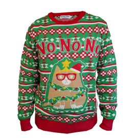 Bäng Läng Christmas Jumper for Men and Women, Ugly Christmas Sweater Made of Recycled Polyester, Unisex, Designed in Bavaria