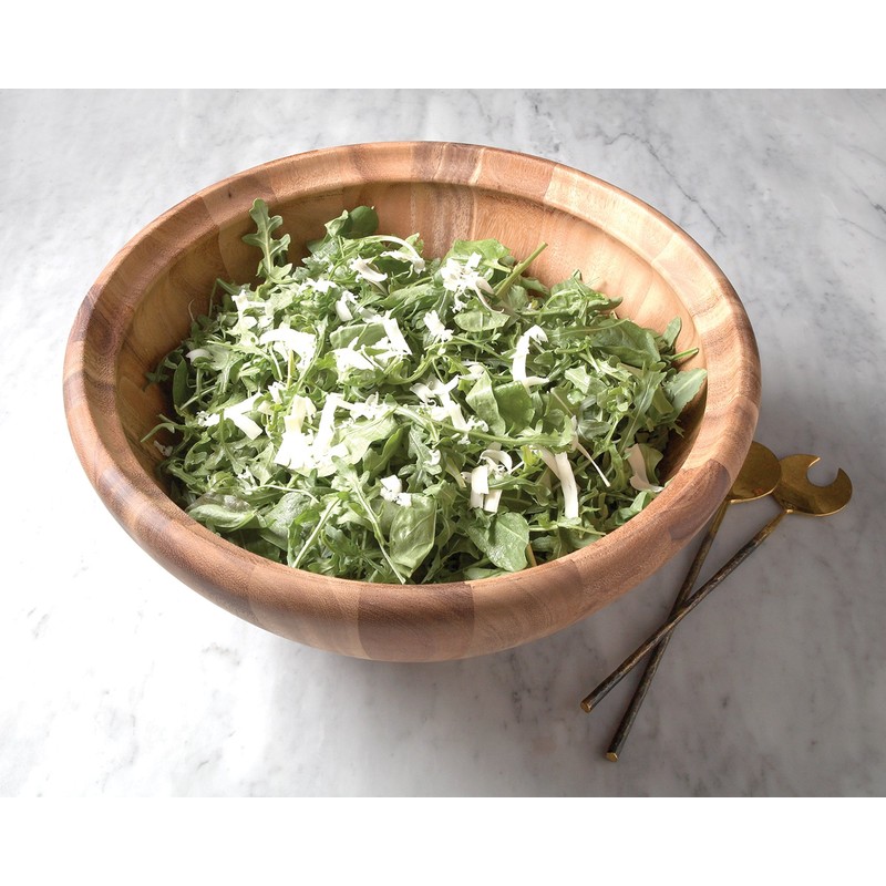 Ironwood Gourmet Large Salinas Standard Salad Bowl, Acacia Wood