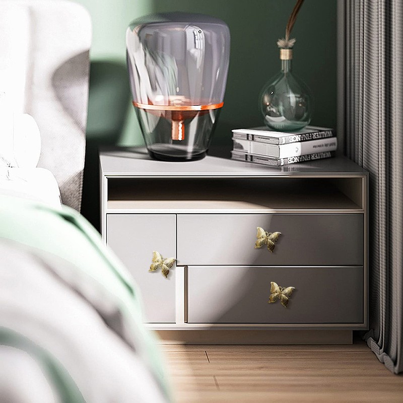 Powerful 4 Pcs Butterfly Drawer Knob Cabinet Handles Door Knobs