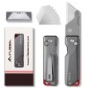 FLISSA Advanced Titanium Utility Knife CNC Unibody 10 Extra Blades
