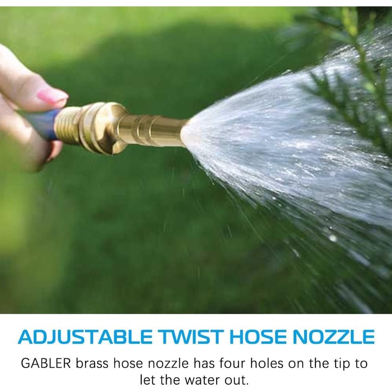 Boring Product Hose Sprayer Nozzle Set, Solid Brass Adjustable Twist