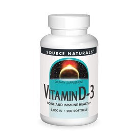Source Naturals Vitamin D-3 5000 iu Supports Bone & Immune Health - 100 Softgels