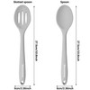Silicone Spoon, Nonstick Kitchen Silicone Slotted Solid Spoons for Cooking