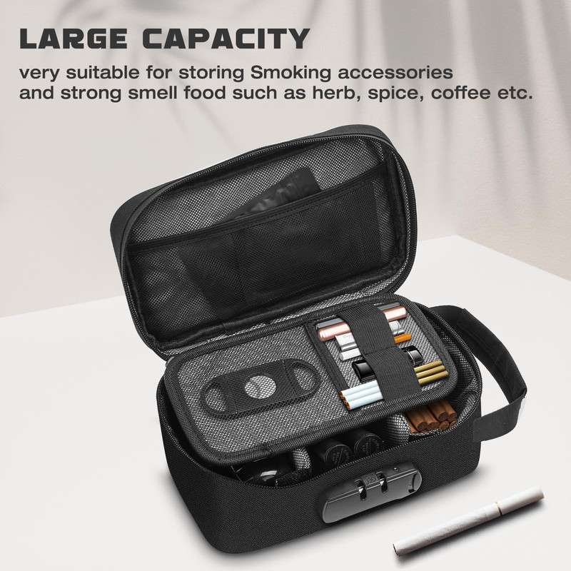 Enbagold Smell Proof Bag with Lock, Smell Proof Container Stash
