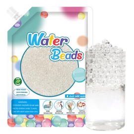 Jacisk 120,000 Clear Water Beads, Transparent Water Gel Beads for Vase Filler, Christmas Decoration, Wedding Centerpiece, Floating Candles, Planting, Floral Decoration