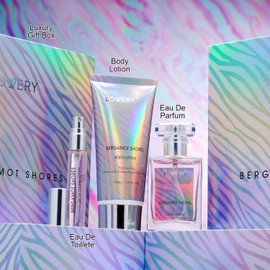 Mothers Day Gifts for Mom from Daughter - Bergamot Shores Spa Kit with Perfume, Body Lotion & Eau de Toilette Spray - Self Care Gifts for Women and Men - Birthday Gifts for Mom - Bath and Body Gift