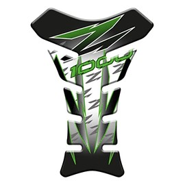 Tankpad 3D Effect Resin Compatible with Kawasaki Z1000 (Green-White)