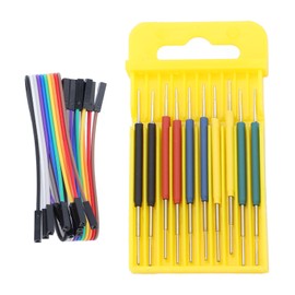 10Pcs Mini Grabber SMD IC Test Hook Clips Silicone Jumper Wires Leads Kit for Logic Analyzer