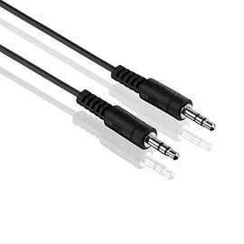 HDSupply AC010-030 Audio Stereo Connection Cable 3.5 mm Male to 3.5 mm Male Ultra Slim Design 3.00 m Black
