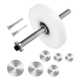 Inside Pipe Cutter for PVC Pipe with Adjustable Depth Gauge Guide, 6pcs HSS Saw Tooth Blades and 3/8'' Hex Key Shaft Plumbing Tools Internal Plastic ABS Pipe Cutter Set
