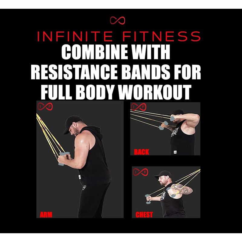 Handles for Resistance Bands, for Pull Up Assistance Bands, Black/Grey