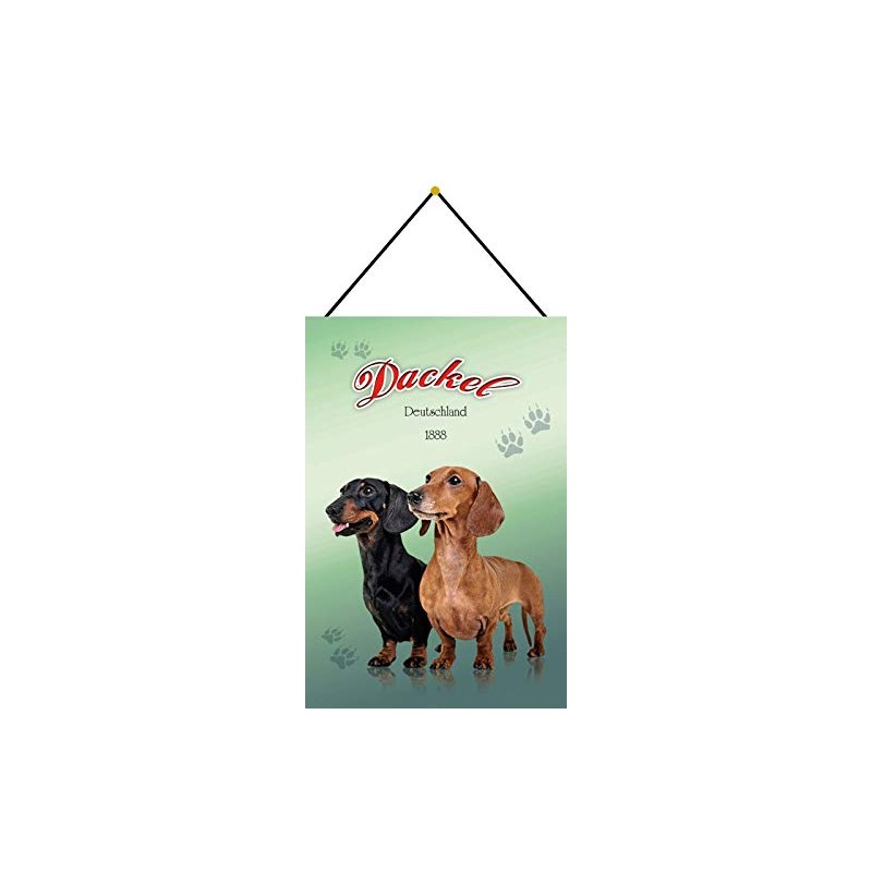 Blechschild With cord 30 x 20 cm Dachshund Germany 1888