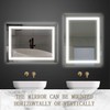 LED Bathroom Mirror Wall-Mounted Vanity Mirror with Anti Fog,Dimmable Waterproof