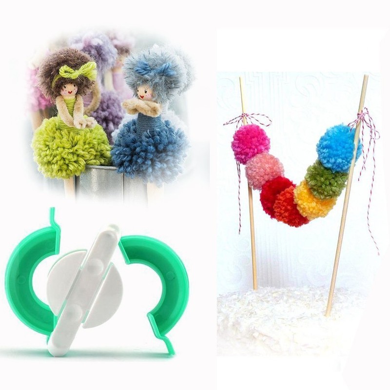 Gearmax Pompom Maker 4 Sizes Pompom Maker for Kids Knitting